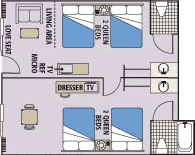 The Parlor Family Suite C1 Room Layout